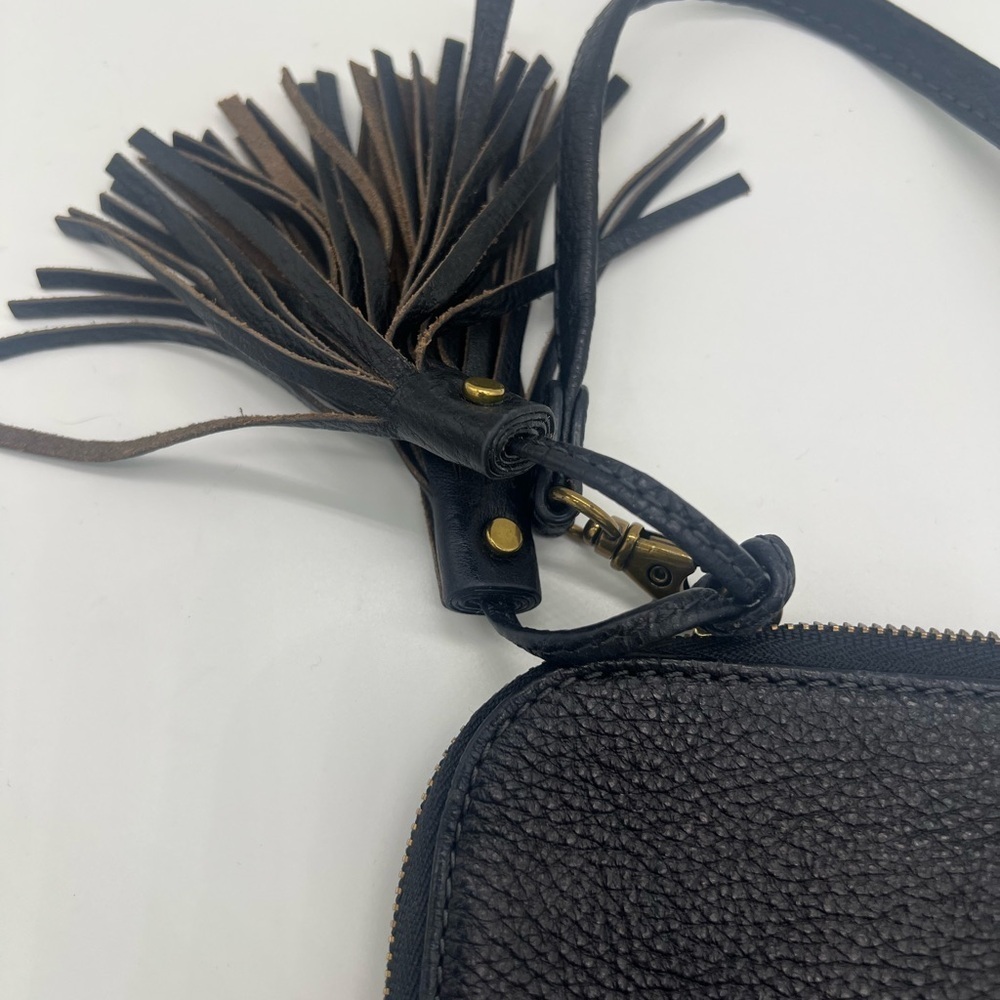 Frye Black Leather Wristlet with Textured Finish - Picture 11 of 13